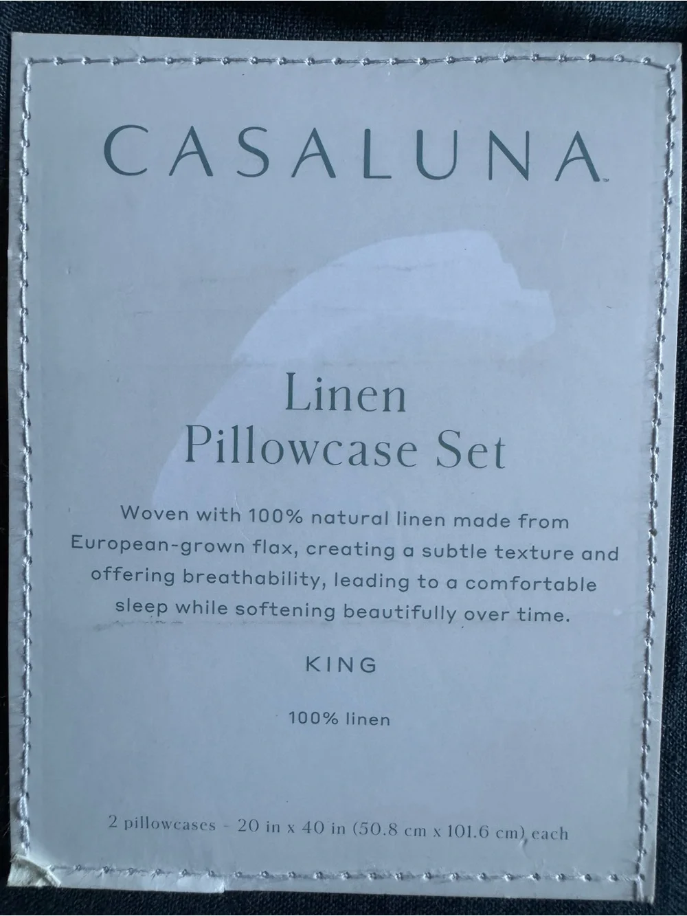 Casaluna Linen Pillowcase Set - Navy Blue